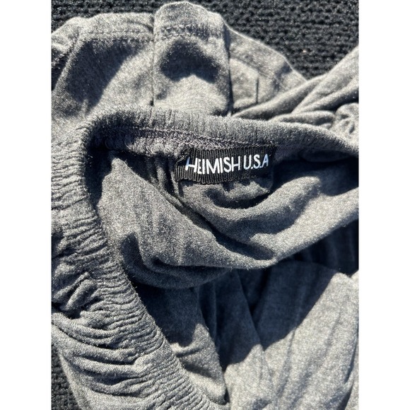 Ruffle Romper Womens Gray Off Shoulder Elastic Waist Knit Jersey Playsuit Casual - Picture 8 of 10